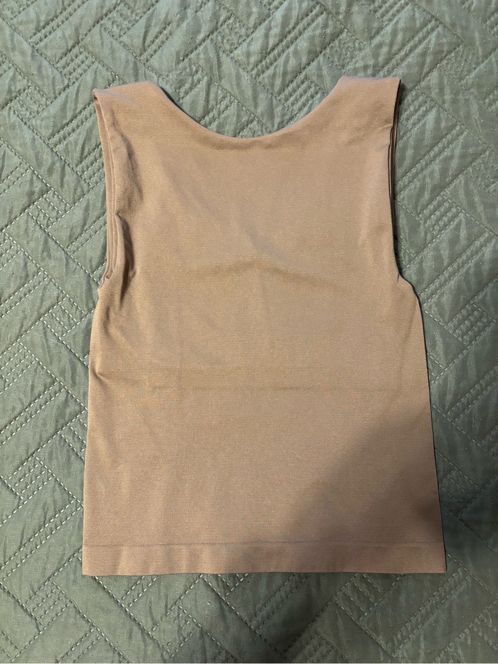 Sleeveless Scoop Neck Tank Top - Taupe